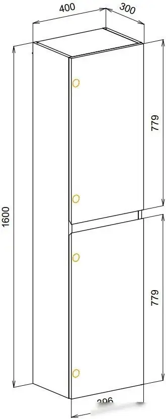 Cezares Шкаф-пенал MOLVENO-1600-2A-SC-BET – фото товара