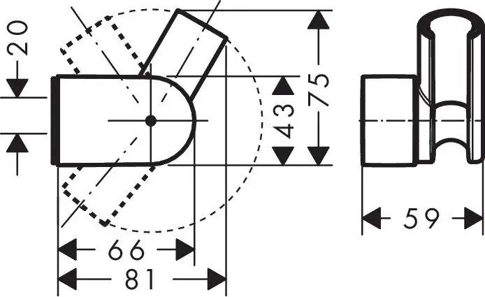 Держатель душевой лейки Hansgrohe Porter Vario 28328000 - фото товара