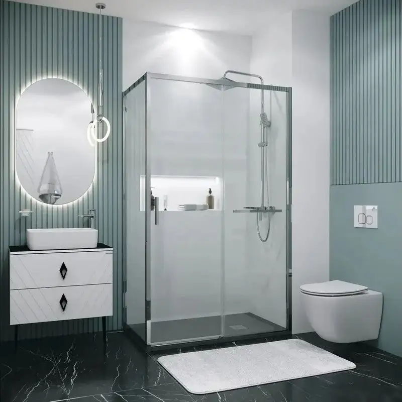 Душевая стенка Grossman Style 80x195 200.K33.05.80.10.00 (хром, стекло прозрачное) - фото товара