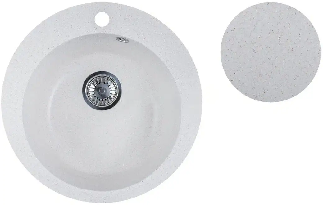 Кухонная мойка Marblan Orbi (бежевый, с сифоном) - фото товара