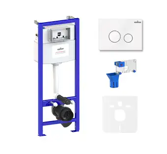 Инсталляция для унитаза Lavinia Boho Relfix 5 в 1 77010040 (белое стекло) - изображение в каталоге