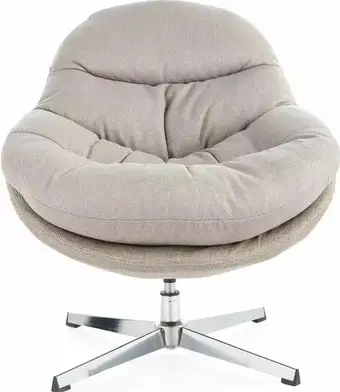 Интерьерное кресло Signal Peggie (серый/бежевый/хром) – изображение в каталоге