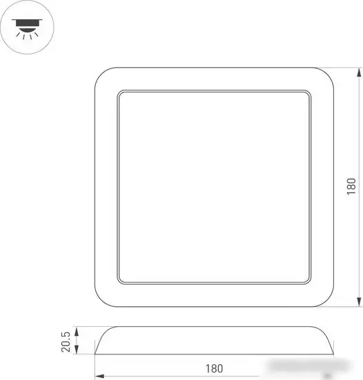 Светодиодная панель Arlight CL-FIOKK-S180x180-12W Day4000-MIX 034470 – фото товара