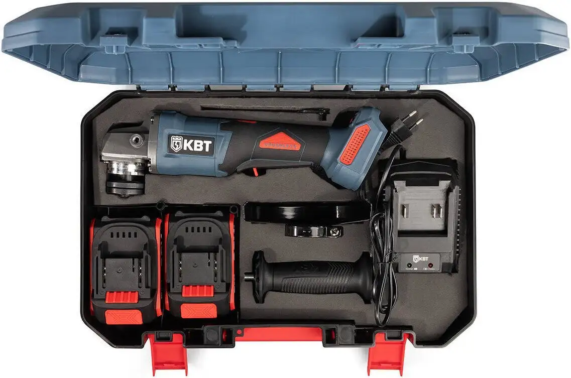 Угловая шлифмашина КВТ GB-20-125R (с 2-мя АКБ, кейс) – фото товара