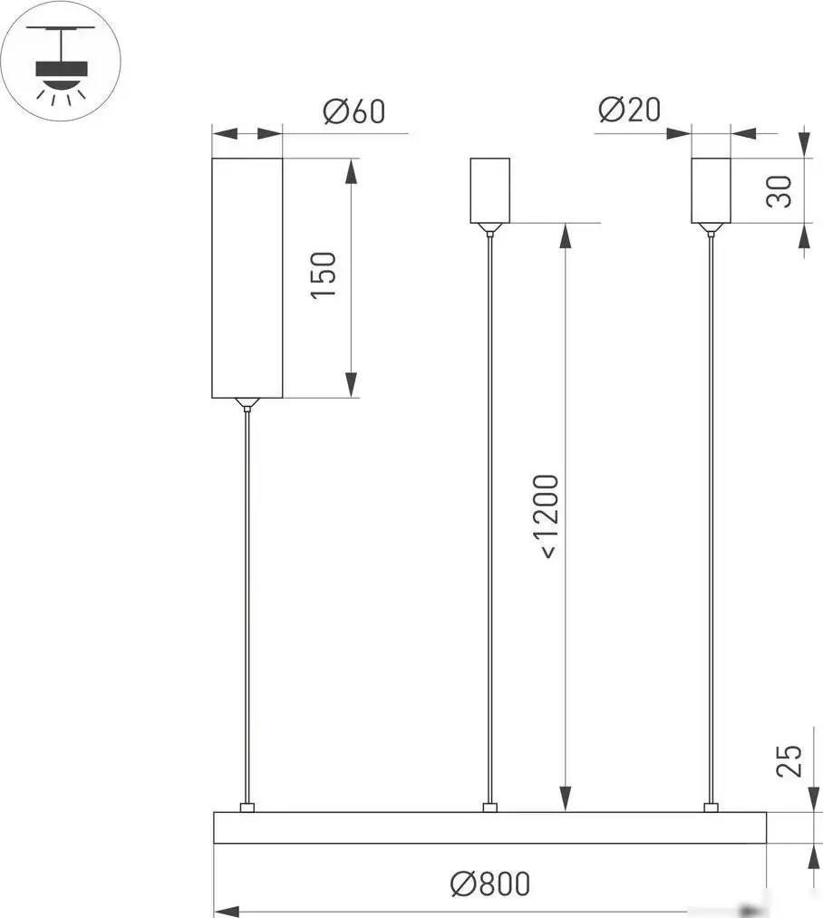 Подвесная люстра Arlight SP-Congo-Mult-1-R800-42W Day4000 046245 – фото товара