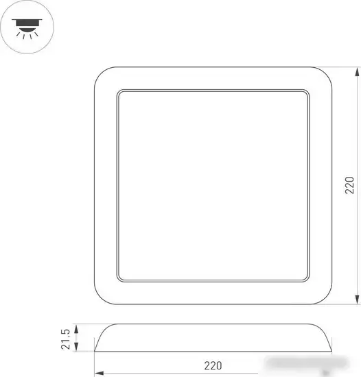 Светодиодная панель Arlight CL-FIOKK-S220x220-18W Day4000-MIX 034471 – фото товара