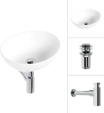 Умывальник Lauter 21652 + клапан 21190CH + сифон 21635CH (хром) - изображение в каталоге