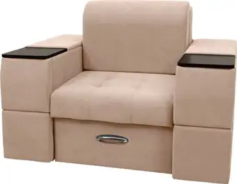 Кресло-кровать Сириус Лидер-13 ППУ 135x110 (Eva 33 велюр светло-коричневый) – изображение в каталоге