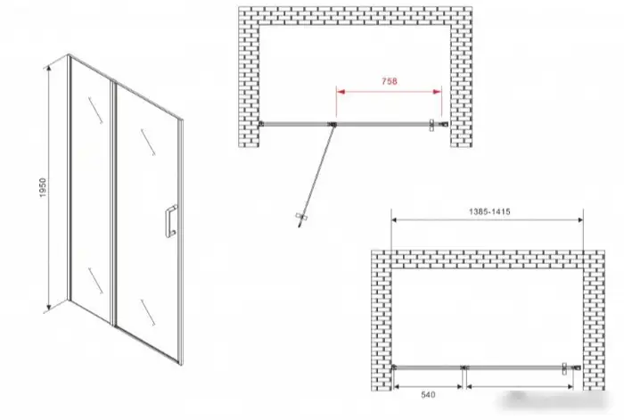 Душевая дверь Abber Sonnenstrand AG04140S - фото товара