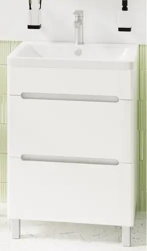 Runo Тумба с умывальником Runo Парма 60 + Omega 60 (напольная) – изображение в каталоге