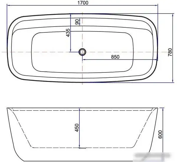 Ванна Aquanet Family Fine 170x78 - фото товара