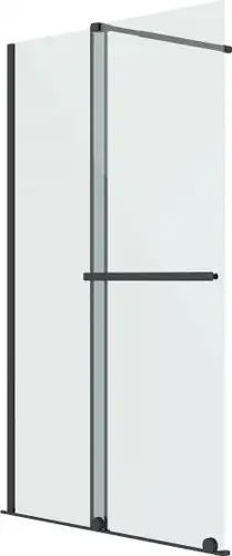 Душевая стенка Niagara Nova NG-671-90BLACK 90x200 (черный матовый/прозрачное стекло) - изображение в каталоге