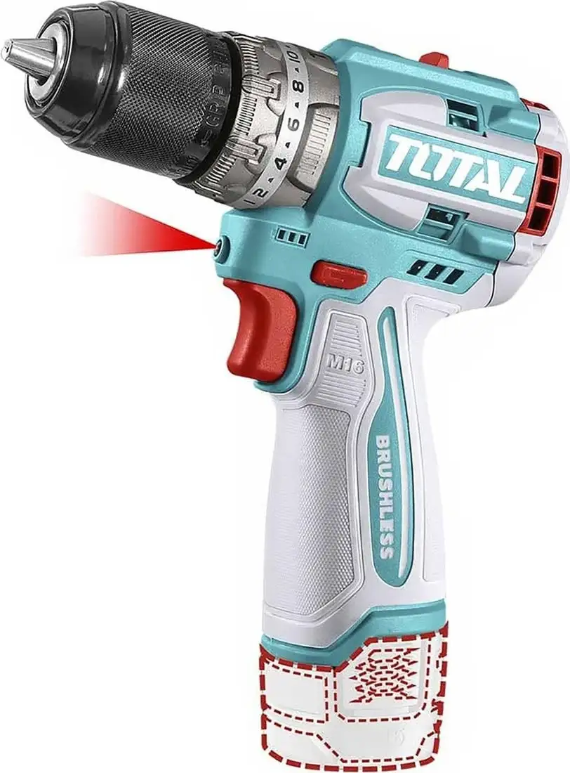 Ударная дрель-шуруповерт Total TOSLI241199 (с 2-мя АКБ, кейс) – фото товара