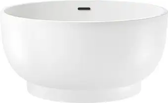 Ванна Wellsee Crepe de France 130x130 236701003 (отдельностоящая ванна белый глянец, экран, ножки, сифон-автомат матовый черный) - изображение в каталоге