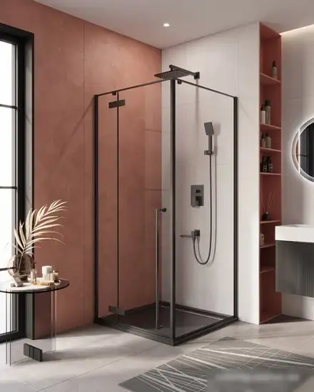 Душевой уголок Cezares LINER-A-1-90-C-NERO-L - фото товара