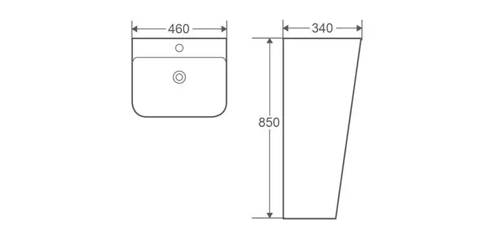 Умывальник WeltWasser LEERBACH 4438 GL-WT - фото товара