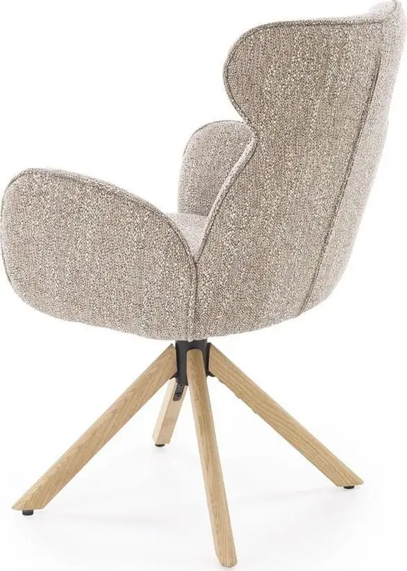 Стул с подлокотниками Halmar K585 (темно-бежевый/дуб натуральный) – фото товара