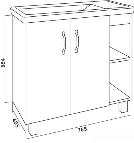 Grossman Флай 80 108001 (дуб сонома/белый) – фото товара