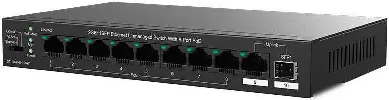 Неуправляемый коммутатор IP-COM G1110PF-8-120W – фото товара