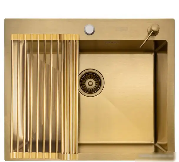 Кухонная мойка ARFEKA ECO AR мойка 600*500, роллер-мат, дозатор Gold - фото товара