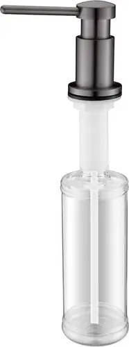 Дозатор для жидкого мыла Paulmark Brevit D005-GM (черный/вороненая сталь)