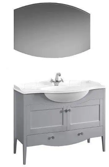 Мебель для ванных комнат Belux Тумба с умывальником Афины Н105-01 (30 серый матовый) – фото товара