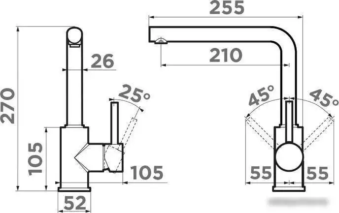 Смеситель Omoikiri Nakagawa-P-BL (черный) - фото товара