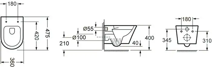 Унитаз Lavinia Boho Biore Compacto Rimless 330402CR - фото товара
