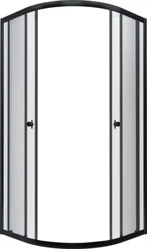 Душевой уголок Saniteco SNT-801 90х90 без поддона (черный/прозрачное стекло) - изображение в каталоге