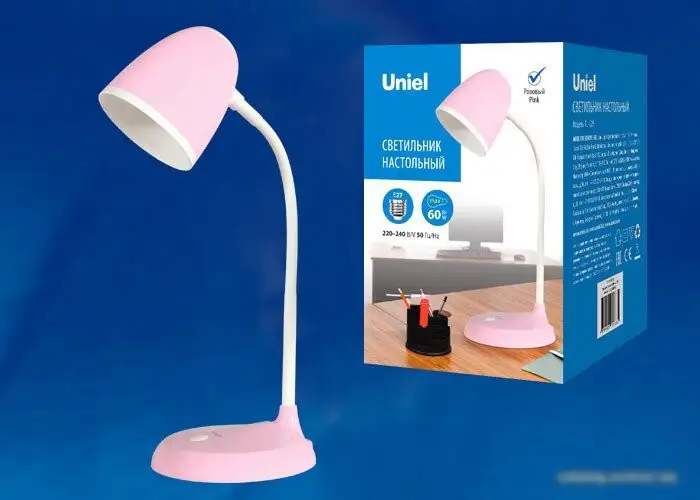 Настольная лампа Uniel TLI-228 PINK E27 UL-00003653 – фото товара