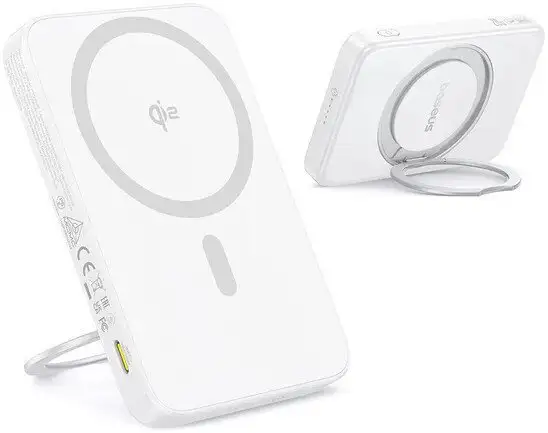 Внешний аккумулятор Baseus PicoGo Qi2 Magnetic Power Bank 5000mAh 20W (белый) – фото товара