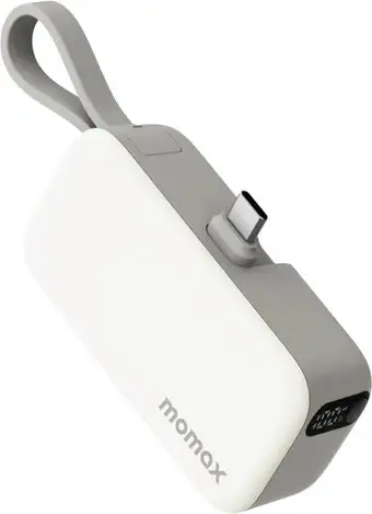 Внешний аккумулятор Momax 1-Power Mini 3-in-1 USB-C IP130 5000mAh (белый) – изображение в каталоге