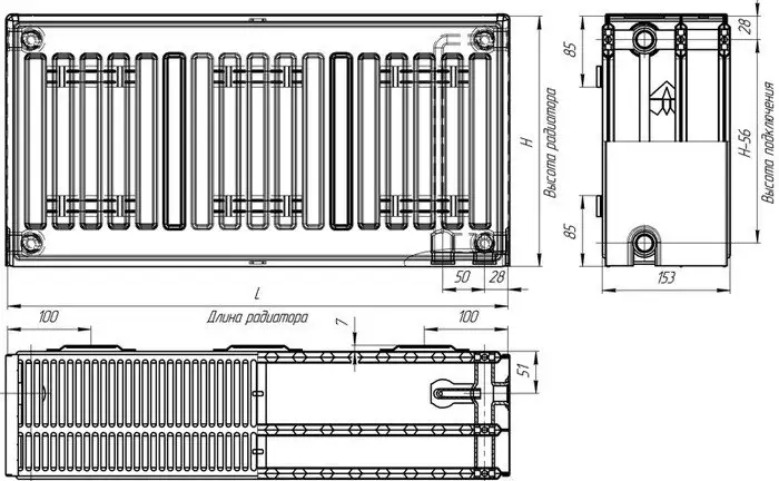 Стальной панельный радиатор Лидея ЛУ 30-510 500x1000 - фото товара