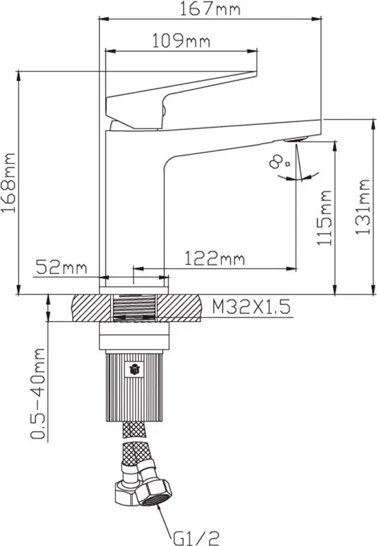 Смеситель Diadonna D170-10BL - фото товара