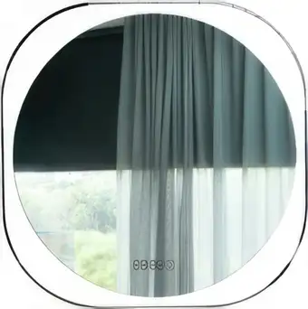 Пекам Зеркало Anna 80x80 anna-80x80scl (с подсветкой, с сенсором на прикосновение, часами)
