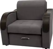 Кресло Сириус Лидер-1 НПБ 105x110 (Eva 24 велюр темно-серый)