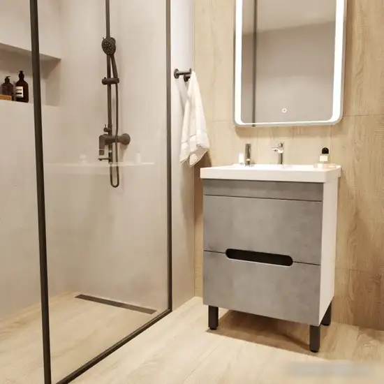 Mixline Тумба под умывальник Честер 60 551731 (бетон) – фото товара