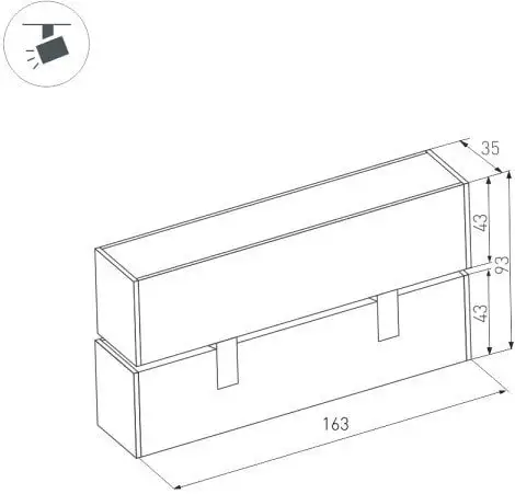 Трековый светильник Arlight MAG-LASER-FOLD-45-S160-6W Warm3000 026968 – фото товара