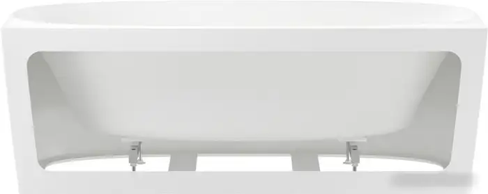 Ванна Wellsee Belle Spa 2.0 170x75 235804003 (пристенная ванна белый глянец, экран, каркас, сифон-автомат матовый черный) - фото товара