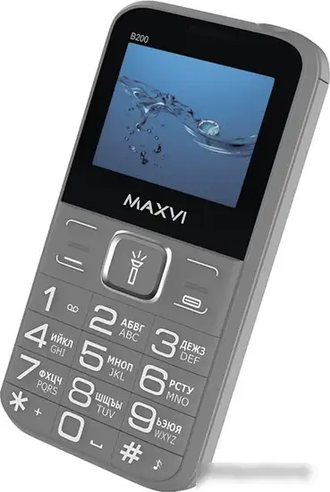 Кнопочный телефон Maxvi B200 (серый) – фото товара