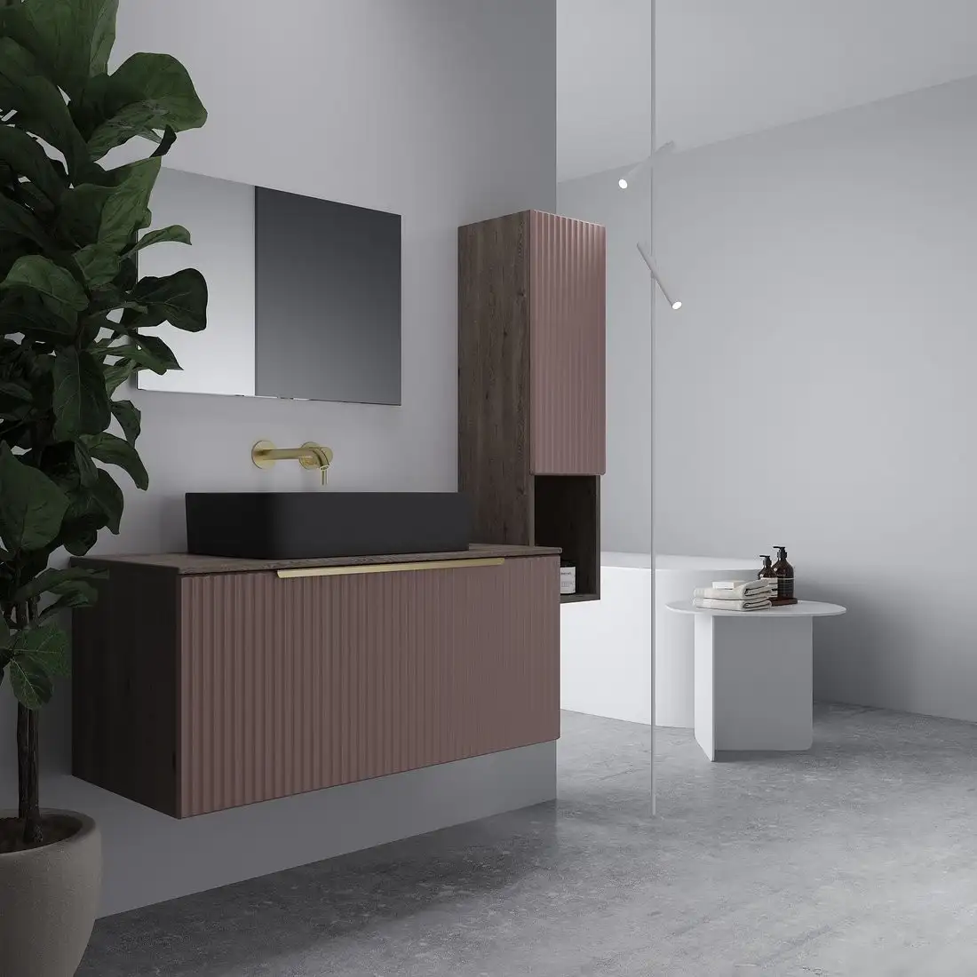 ЗОВ Тумба под умывальник Дублин 100 DU100TSMFR (флавио античная роза) – фото товара