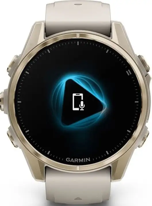 Умные часы Garmin Fenix 8 Sapphire 43мм (золотистый, дымчато-серый ремешок) – фото товара