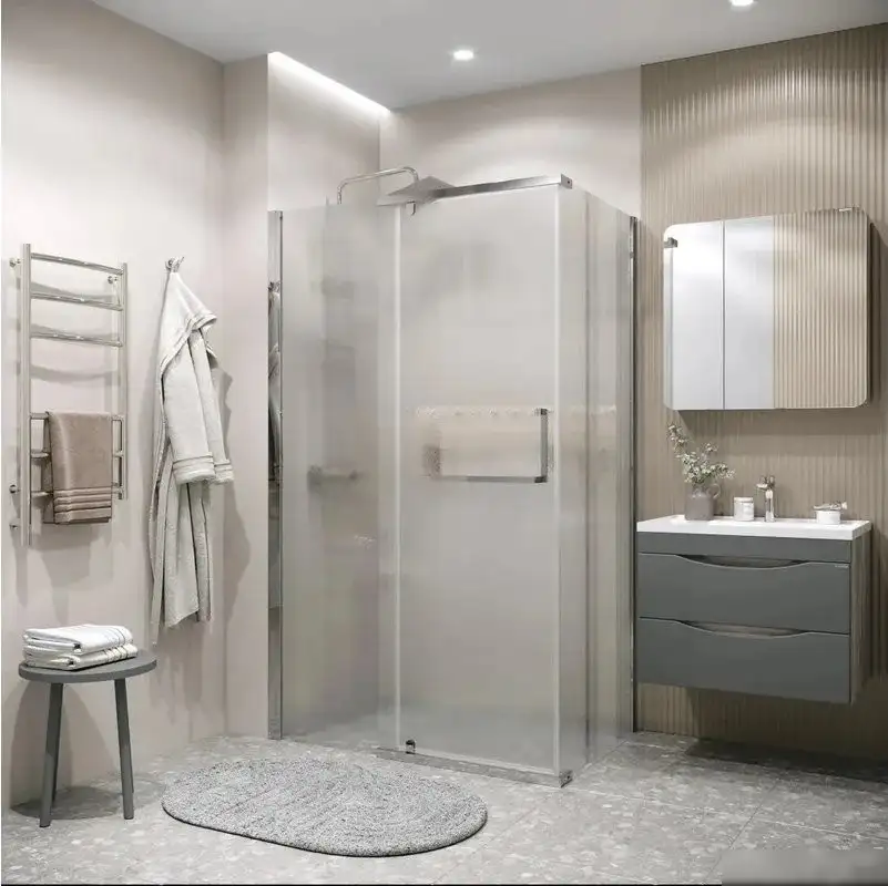 Душевая стенка Grossman Pragma 80x195 200.K33.03.80.10.02 (хром/стекло шиншилла) - фото товара