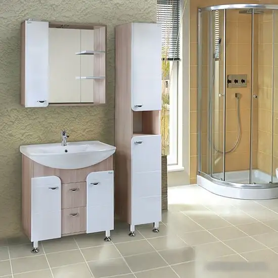 Мебель для ванных комнат Onika Шкаф с зеркалом Стиль 75.01 L 207519 – фото товара