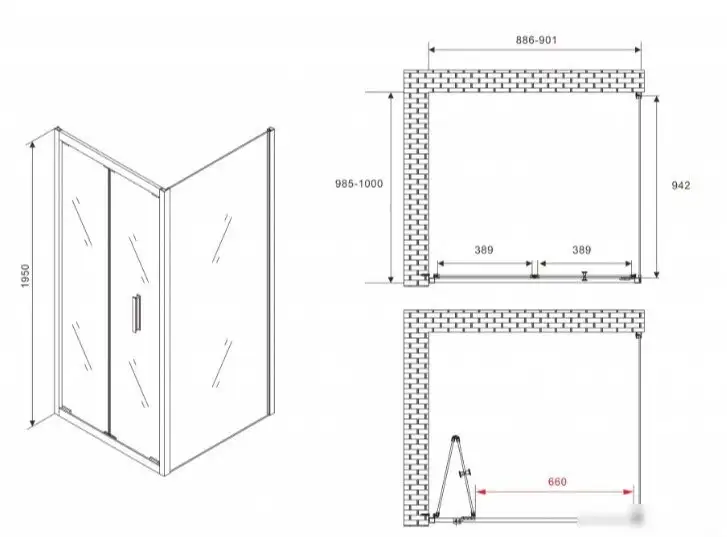 Душевой уголок Abber Sonnenstrand AG07090-S100 - фото товара