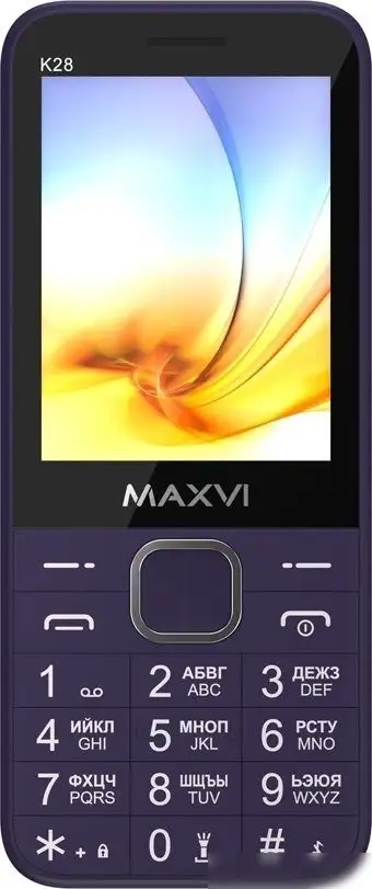 Телефон Maxvi K28 (фиолетовый) – фото товара