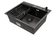 Кухонная мойка ARFEKA ECO AR 600*500 + AR 001 + AR DS 11 BLACK