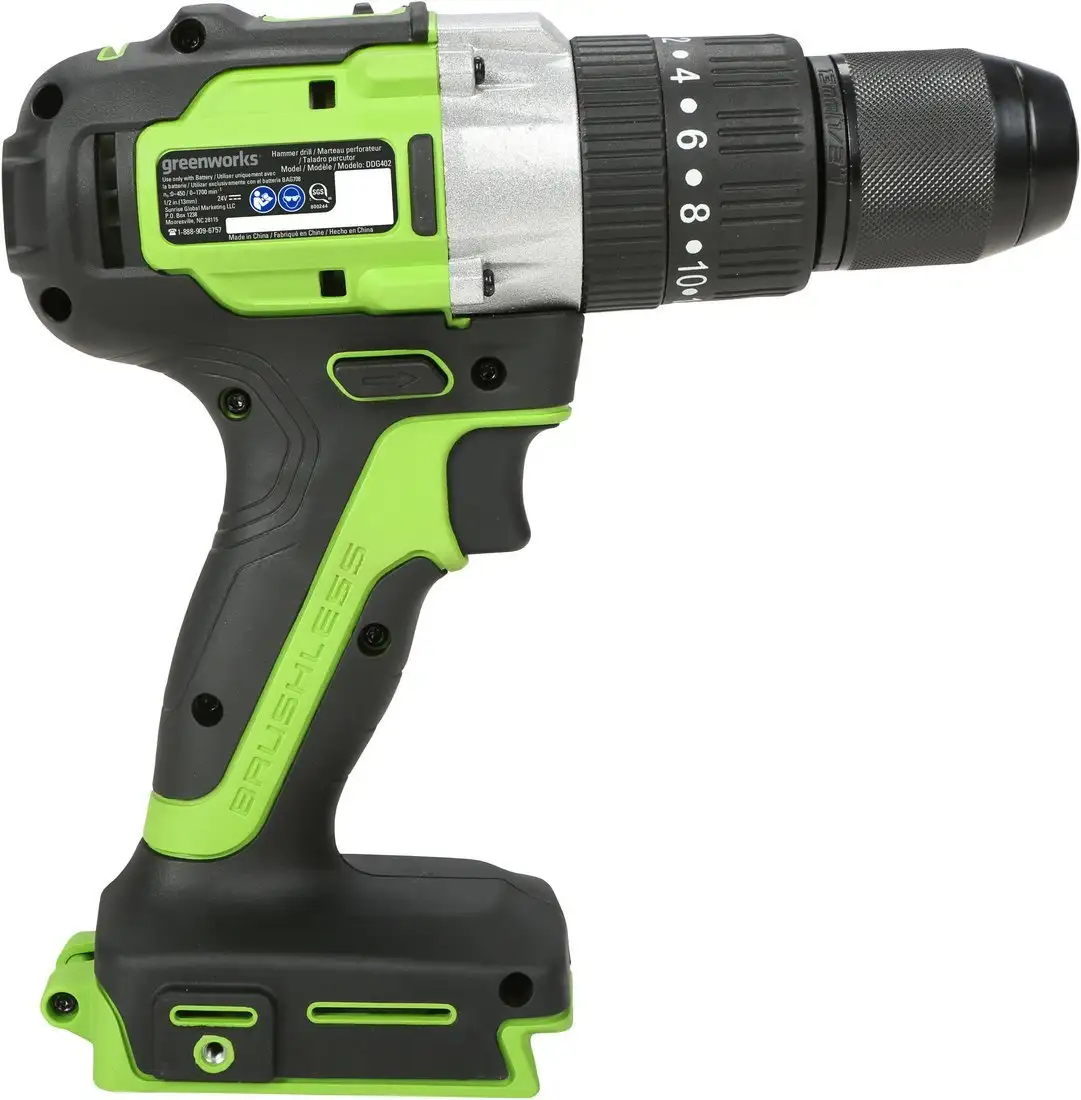 Ударная дрель-шуруповерт Greenworks GD24DD60 3704107CUB (без АКБ) – фото товара