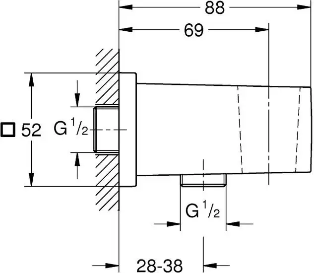 Крепление шланга Grohe Euphoria Cube 26370000 - фото товара