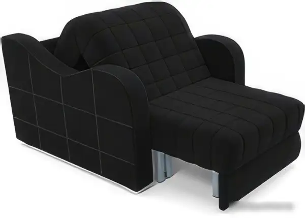 Кресло-кровать Мебель-АРС Барон №4 (велюр, черный HB-178 17)